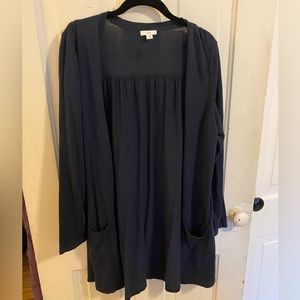 L Petite J Jill Navy Cardigan